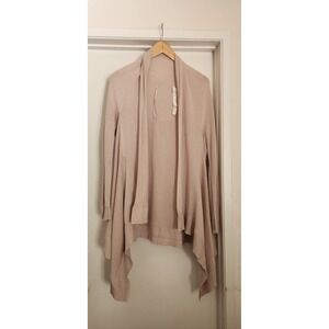 Lululemon Wrap Cardigan Sweater Size M/L Beige Open‎ Front Knit
